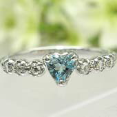 4ミリ アクアマリン ＆ ローズカット ダイヤモンド リングPT900 K18 K10対応 ご注文後弊社で金種選択に記載のある金額を加算しご連絡します 誕生石 3月 4月