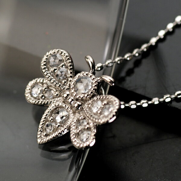 【ポイント10倍】 「幸運の蜜蜂」 ローズカットダイヤモンド ペンダントトップ ミツバチ PT900 K18 K10対応 PT,K18はご注文後弊社で金種選択に記載のある金額を加算しご連絡します 誕生石 4月 【クリスマス】【xmas】 【BN10P】