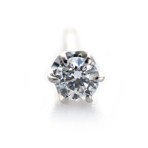 【割引クーポンイベント中】 小粒なのにきらきら!ブリリアントカットダイヤ2.5mm ピアス K18 K10対応 片耳(0.5ペア)販売 シンプル オフィス 小ぶ...