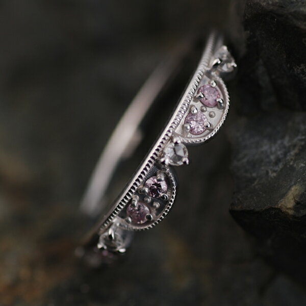 【選べる15%OFF/P15倍】 ピンクダイヤモンド ローズカットダイヤモンド リング PT900 K18 K10対応 PT,K18はご注文後弊社で金種選択に記...