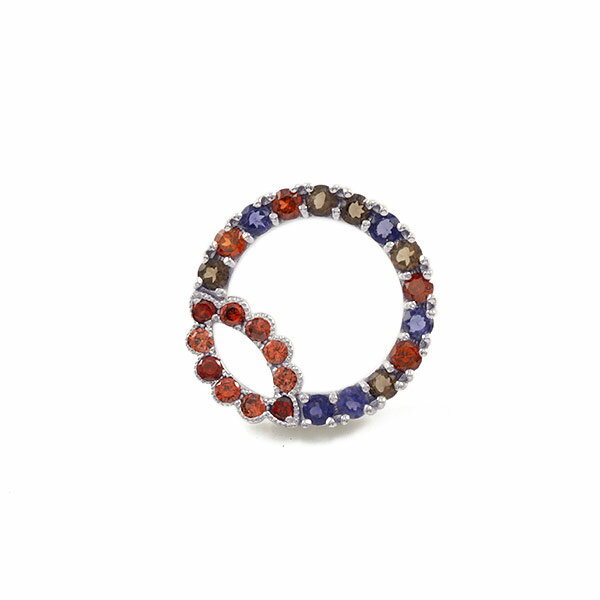 【ポイント10倍】 「同工異曲」ガーネット×アイオライト×スモーキークォーツピアス「インスタントカメ..