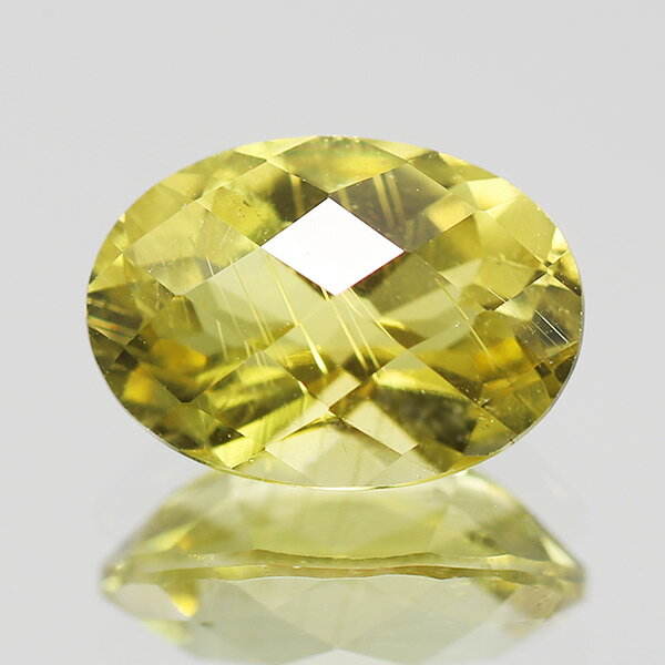 【ポイント10倍】 ☆イエロートルマリン ブリオレットトップ オーバル 0.84ct 限定1個 ※こちらのルースを使用してのカスタマイズもお受けできます。誕生石10月 【bn44p】