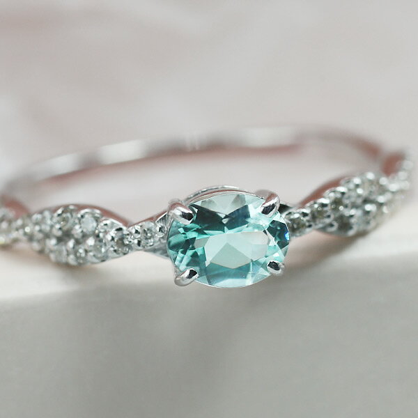 グリーンベリルダイヤモンドリングT...