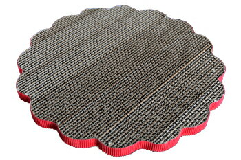 ●安心の日本製●丈夫で長持ち！ダンボール製猫（ネコ）の爪とぎ【ガリット 花丸型】