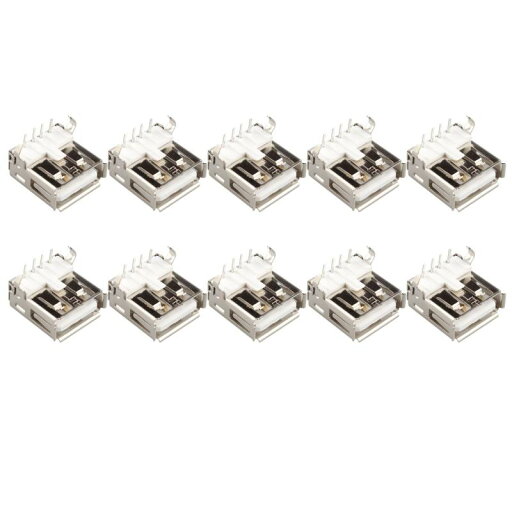 USB 2.0 ジャック 4ピン メスコネクタ 修理部品10個 USB 2.0 ジャック 4ピン メスコネクタ 修理部品10個