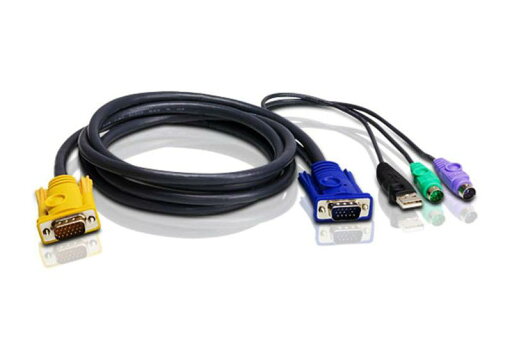 ATEN 1.8m PS/2-USB KVMケーブル 2L-5302UP ATEN 1.8m PS/2-USB KVMケーブル 2L-5302UP
