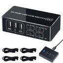 ELEVIEW KVMスイッチ 4K HDMI USB 切替器 4ポー...(2)