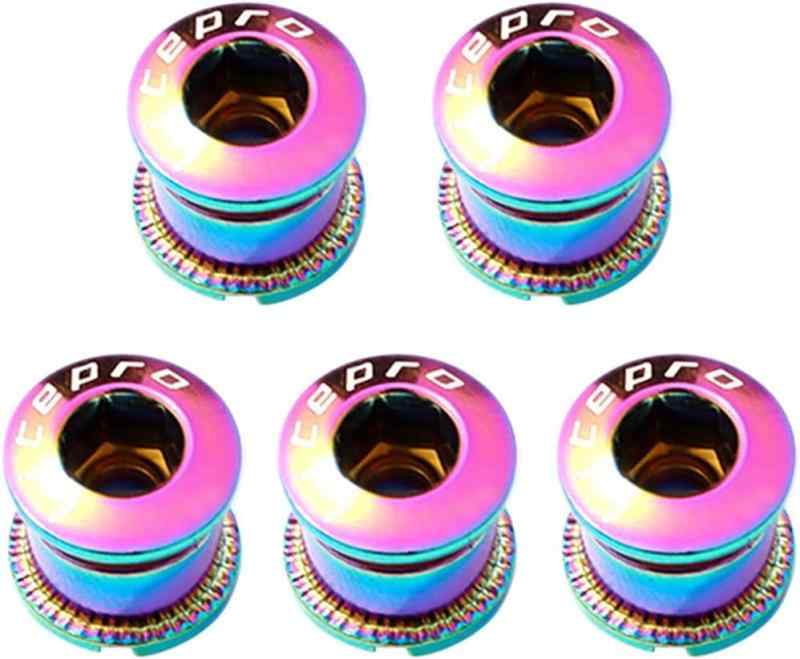 LANODO 自転車 チェーンリング ボルト シングル M8x6mm ステンレス鋼 ボルト に適用する ロードバイク, マウンテン バイク 5個セット