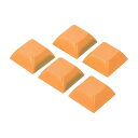 PATIKIL 18mm 空白キーキャップ 5個 ユニバーサル PBT キーボードの交換アクセサリー MX機械的キーボード用 オレンジ(2)