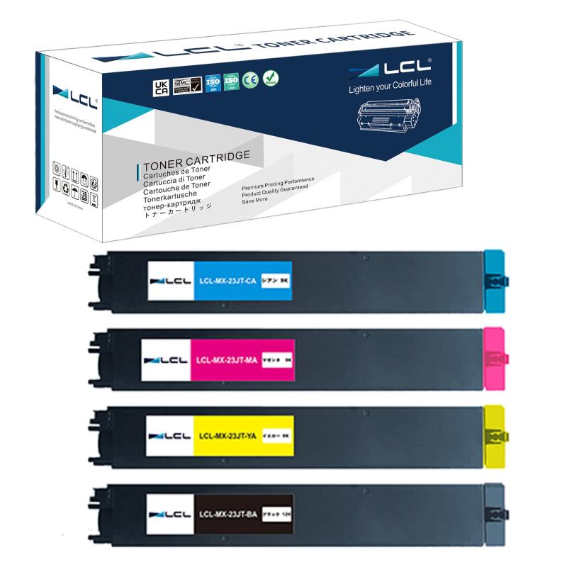 LCL Sharp用 MX-23 MX-23JT MX-23JTBA MX-23JTBB 大容量 (4色セット ブラック シアン マゼンタ イエロー) 互換トナーカートリッジ 対応機種：MX-2310F/2311FN/2517FN/3111F/3112F