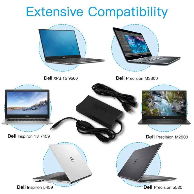 130Wチップ4.5mm AC充電器はに適合Dell XPS 15 9530 9550 9560 / Precision M3800 M2800 5510 5520 RN7NW DA130PM13Z Inspiron 7347 7348 7459 DA1