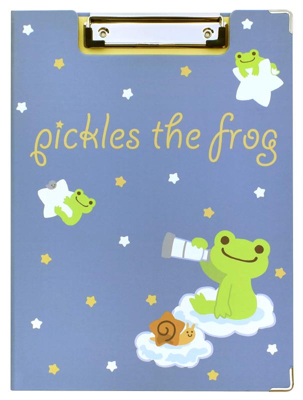 セントレディス かえるのピクルス クリップボード twinkle stars ブルー ST-ZPF0007 a4サイズ対応