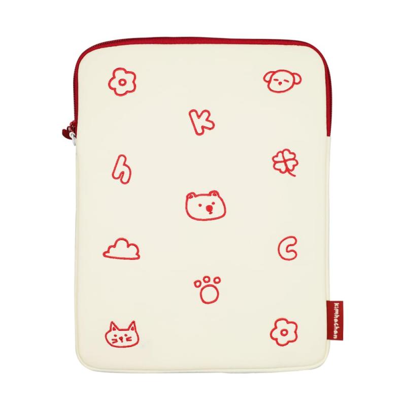 キムハチャン パフィー パターン ポーチ - タブレットポーチ【11インチ】 タブレットスリーブ 小物ポーチ