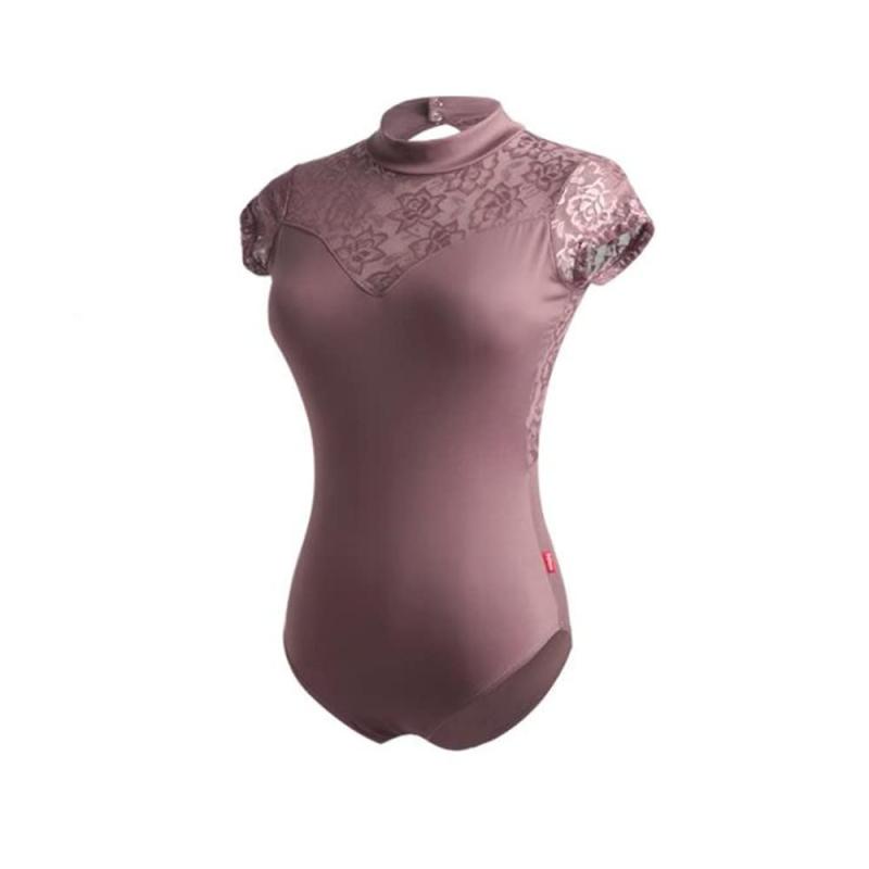 FLORPERRY レディース バレエレオタード 半袖ダンス服 ダンスウェア 女性 バレエ練習服 大人 ダンスパフォーマンス服 バレエ体操ウェア フィットネスウェア