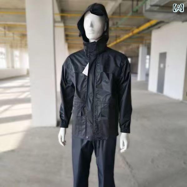 メンズ レインコート オール シーズン 対応 ユニバーサル ネイビーブルー レインコート 新型 マリン スプリット レスキュー トレーニング用 ワンピース 通気...