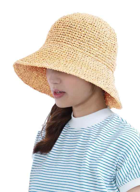 [TRAX SHOP] 麦わら帽子 帽子 レディース uv 折りたたみ ペーパー ハット ワイヤー 春 夏 春夏 日焼け..