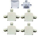 CESFONJER IP66防水電気ジャンクションボックス、3ウェイ外部電気ジャンクションボックス屋外カプラーPG11ケーブルグランド5-10mm。 (4個ホワイト)