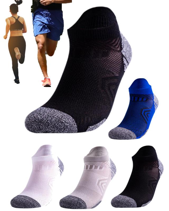 [kuuupiii] 【靴下ソムリエ監修】 スポーツソックス ランニングソックス テニスソックス ゴルフソックス くつした メンズ レディース くるぶしソックス 無地 薄手 5足組