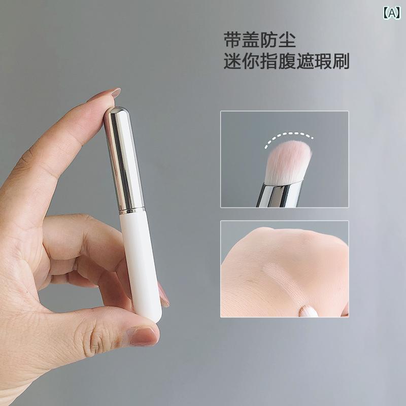 メイク ブラシ セット メイクブラシ セット カバー 付き ミニ 親指 コンシーラー ブラシ. 防塵. ポータ..