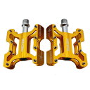 QIRUN自転車ペダル 9/16インチ シールドベアリング×3個 滑り止め フラットペダル アルミ合金 両面踏み 薄型 軽量 ロードバイク クロスバイク MTB...