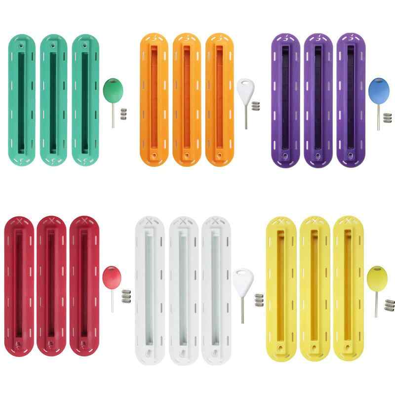 AQUBONAサーフボードフィンボックスセット、キースクリュー付きフューチャーフィンボックス3個