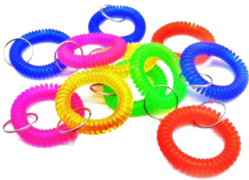 アロアーラ(aloala) リストキー 手首 伸縮 コイル キー リング スパイラル スプリング バンド ロッカー