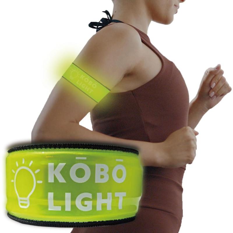 くまもと工房 ランニング ライト LED 光る 夜間 裾バンド アームバンド 防水 散歩 ジョギング ウォーキング マラソン 自転車 反射板 腕 反射タスキ 蛍光 反射バンド