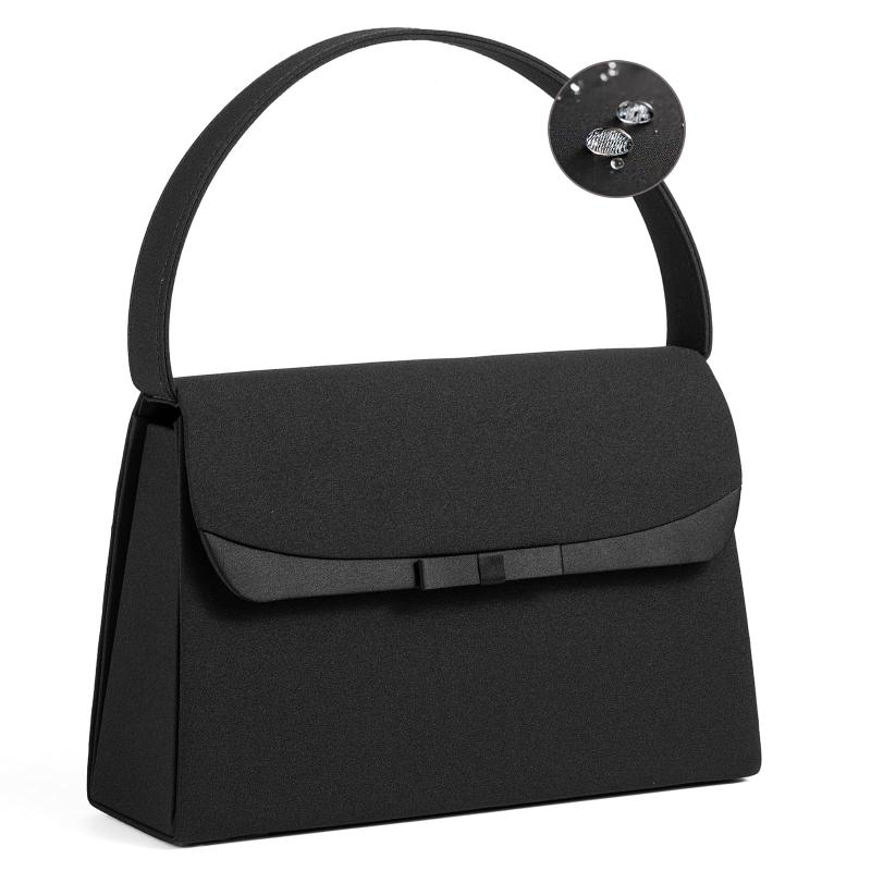 [Baisikou] ブラックフォーマルバッグ レディース 黒 大きめ 撥水 冠婚葬祭 入学式 卒業式 葬式 (ブラ..