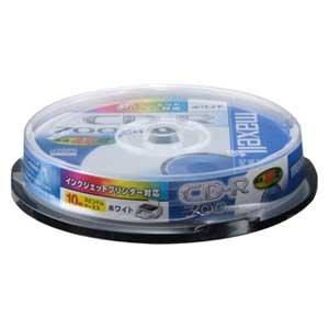 maxell データ用 CD-R 700MB 48倍速対応 インクジェットプリンタ対応ホワイト10枚 スピンドルケース入 CDR700S.ST.PW10SP parent