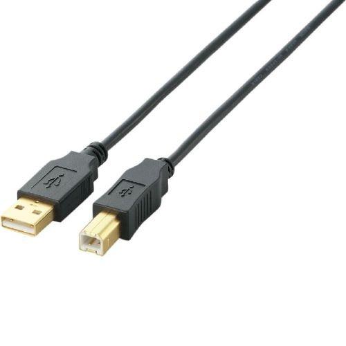 ELECOM USB2.0ケーブル A-Bタイプ ブラック