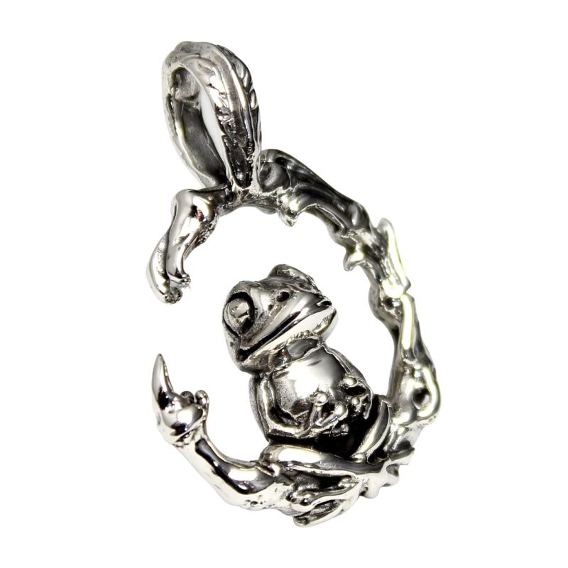 蛙 カエル ペンダントトップ ペントップ ペンヘッド シルバー アクセサリー お守り