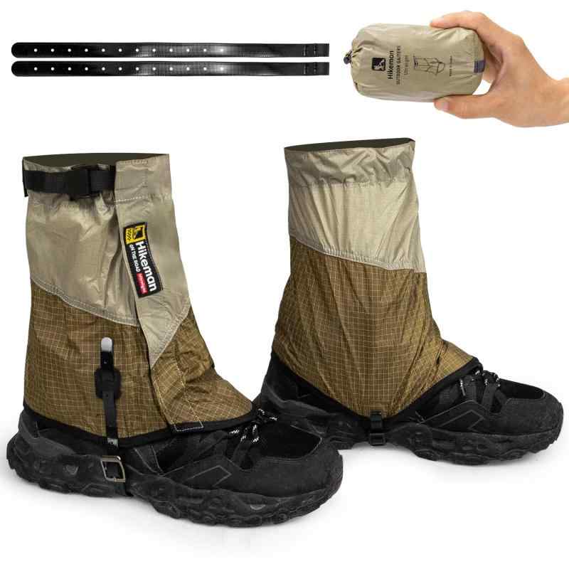 ゲイター ショート 登山 防水 軽量 交換用TPUベルト付き 高耐久性 着脱簡単 汚れ防止 泥除け 砂よけ 悪天候に対応 収納袋付き アウトドア 作業用 釣り キャンプ ハイキング