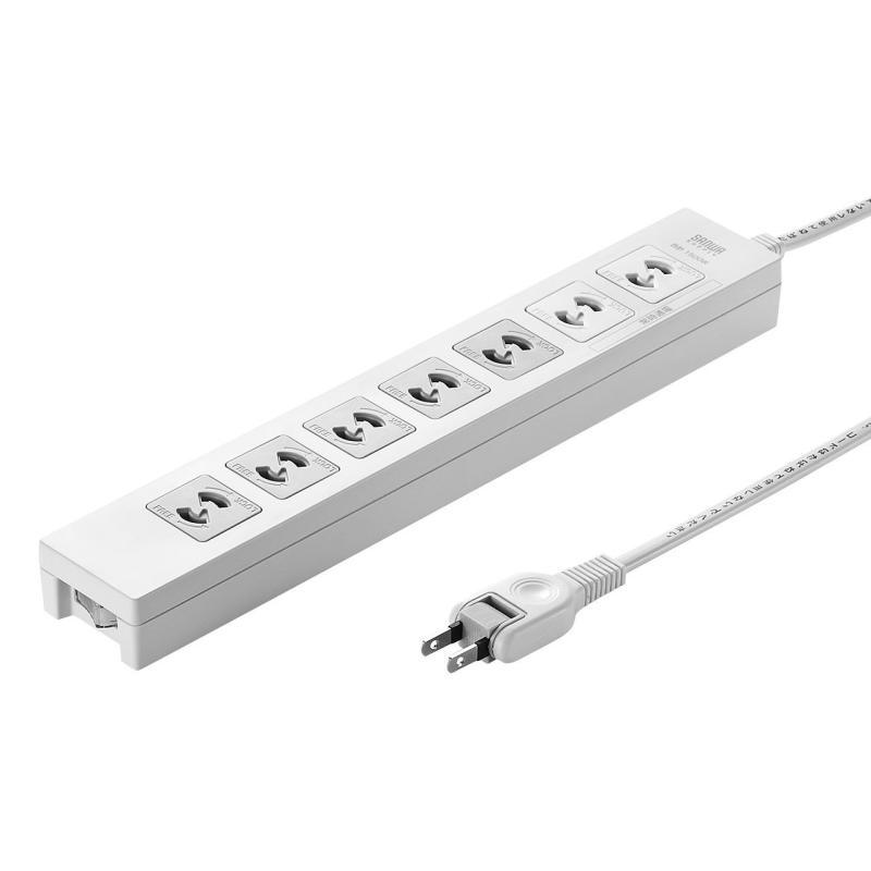 サンワサプライ 電源タップ 5個口連動集中スイッチ付き+雷ガード 2P・7個口
