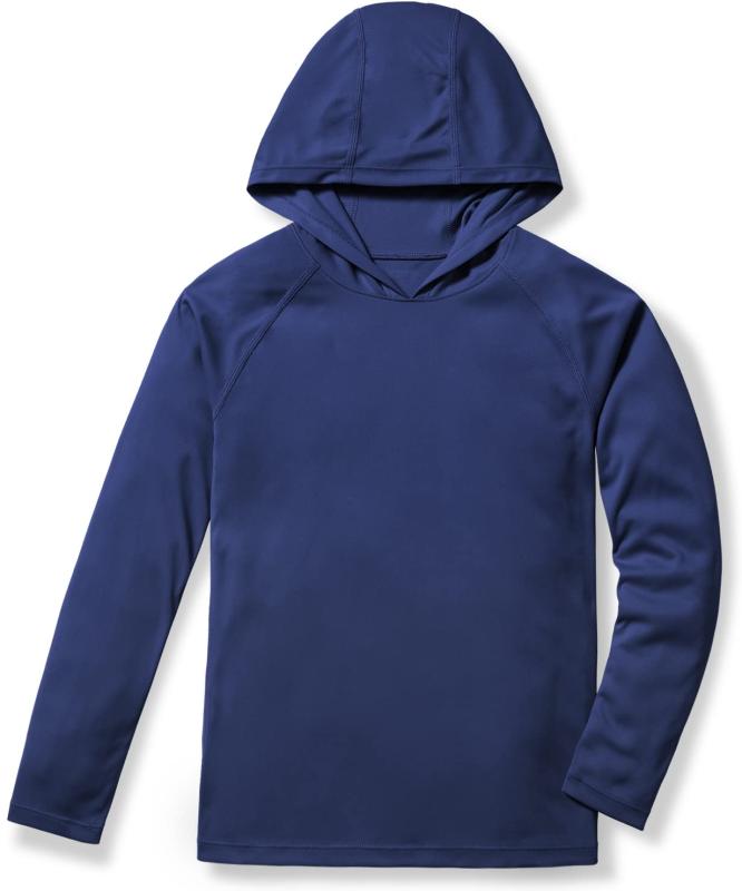 [テスラ] ラッシュガード キッズ 長袖 クルーネック UVカット 吸汗速乾 接触冷感 無地 水陸両用 スイムシャツ 子供用 男の子 女の子 ジュニア 夏用 日焼け対策 スポーツウェア