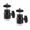 CAMVATE 1/4 "-20ミニボールヘッドおよびシューマウントアダプター(2個)(2)