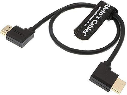 Alvin's Cables Z Cam E2 L形 HDMI ケーブル Portkeys BM5 モニター 用の 高速 イーサネット 直角 to 直角 50CM