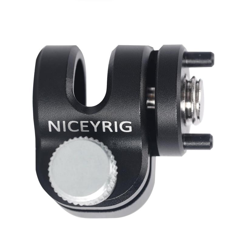 Niceyrig 15mmロッドクランプ シングルロッドホルダークランプ 1/4''-20 と 3/8''-16 ネジ付き Arri 位置決めピン付き-566