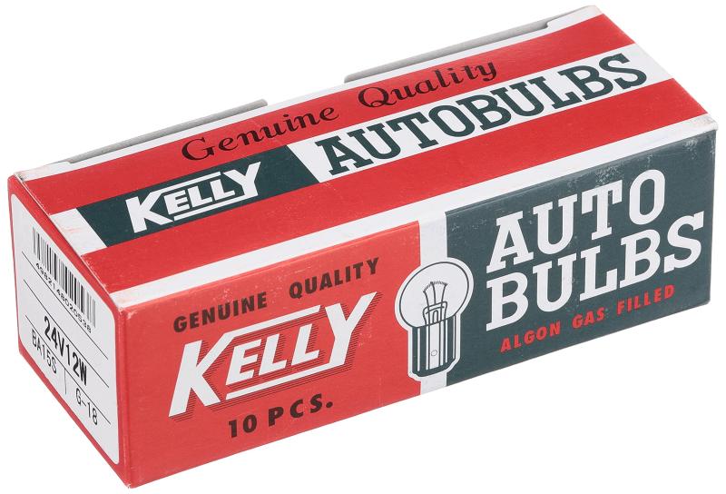 ケリー電気 白熱球 G18 BA15S 24V12W ライセンス球 1310-2000 10個入