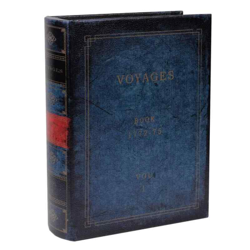 秋月貿易(Akizuki) アンティーク風 シークレットボックス Lサイズ 「Voyages」 洋書型 小物入れ アクセ..