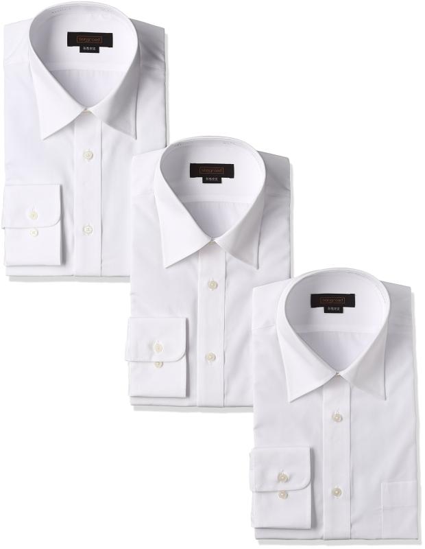 [スティングロード] 長袖 3枚セット レギュラーカラー 白ワイシャツ 形態安定 ノーアイロン 綿高率混 レギュラーフィット MA1112-AM-3 メンズ