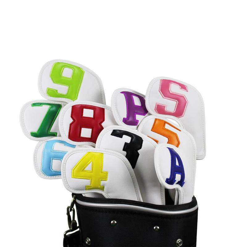 楽天ベネフィメントショップScott Edward 10 個 ウェッジ アイアン ゴルフ ヘッドカバー セット 耐久性のある強力な磁気、ほとんどのブランドのクラブに適した多数