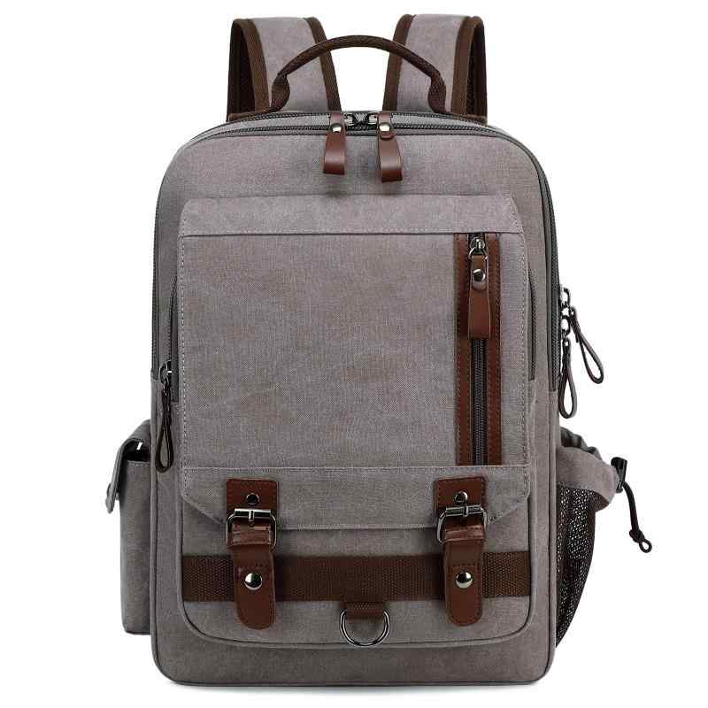 [Mygreen] リュック バックパック 15.6インチPC対応 薄型 帆布 撥水加工 通勤 出張 旅行 通学 メンズ