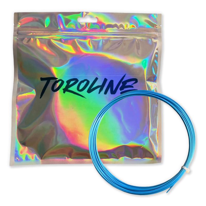 【トロライン】WASABI X（ワサビエックス・ネオンブルー色）テニス ストリング ガット ポリエステル