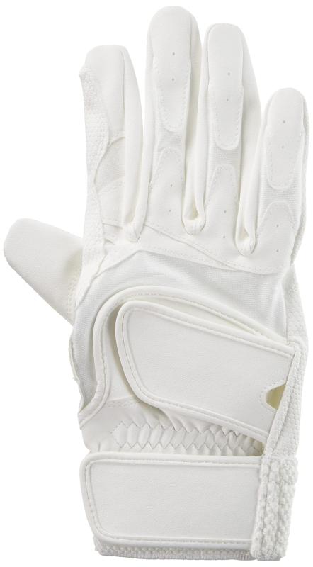 GP (ジーピー) 野球 バッティング グローブ 手袋 右手用 ホワイト 練習用 高校野球対応 ウォッシャブル ダブルベルト 【S/M/Lサイズ・右手・左手・両手用】