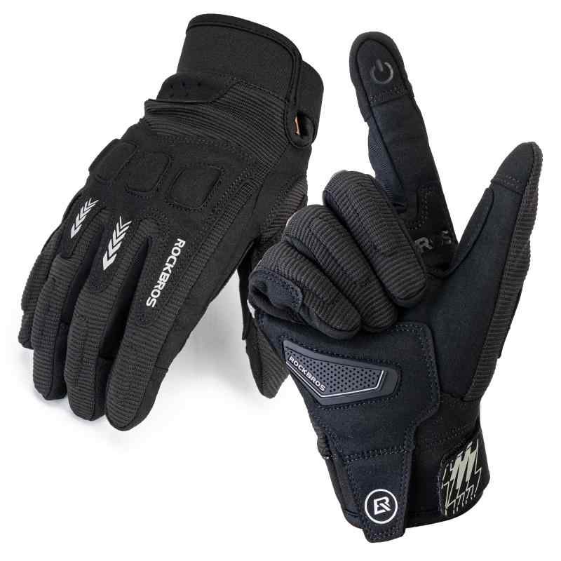 ROCKBROS バイク グローブ 春 夏 バイク手袋 プロテクター スマホ対応 メッシュ 通気性 耐衝撃 滑り止め バイクグローブ 自転車 アウトドア オートバイ レーシング オフロード メンズ レディー