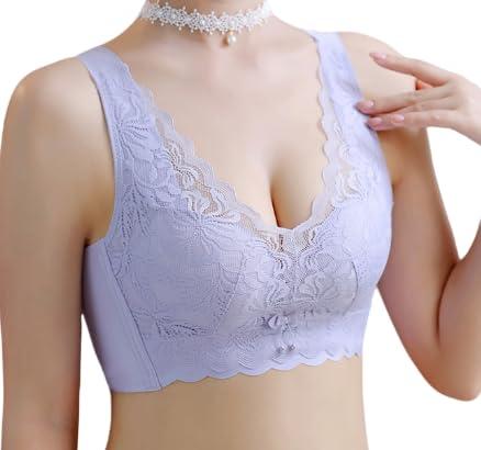 [FEISEDY] ブラジャー ノンワイヤー 超盛ブラ 理想的な谷間メイク ナイトブラ 昼兼用 シームレスブラ 脇高設計ブラ レース A8203(3)