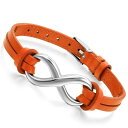 8字 無限号 バングル レディース ブレスレット: レザー 腕輪 2連 メンズ アクセサリー ラッキー 簡約 ファション 革 腕飾り 0.8cm プレゼント-誕生日 記念日 クリスマス バレンタインデー