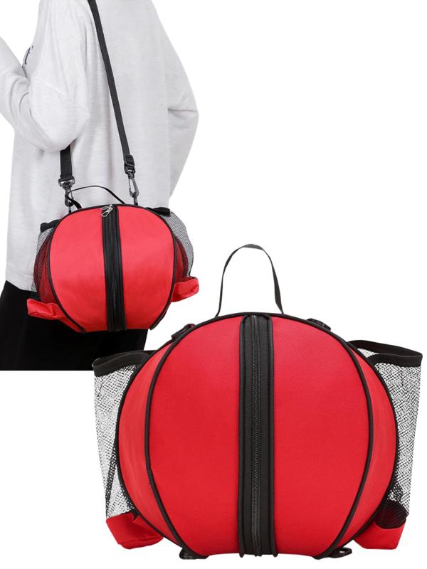 三八商店 バスケットボールバッグ 収納ポケット付 ボールバッグ ボール収納 バスケ ボール入れ リュック バスケットボール入れ バレーボール サッカーボール入れ 防水性 耐久性 肩掛け 手