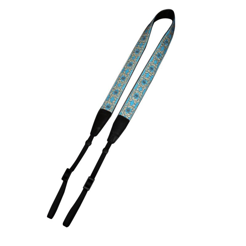 カムイン(cam-in) カメラストラップ 刺繍 汎用型 コットン 幅30mm (01)