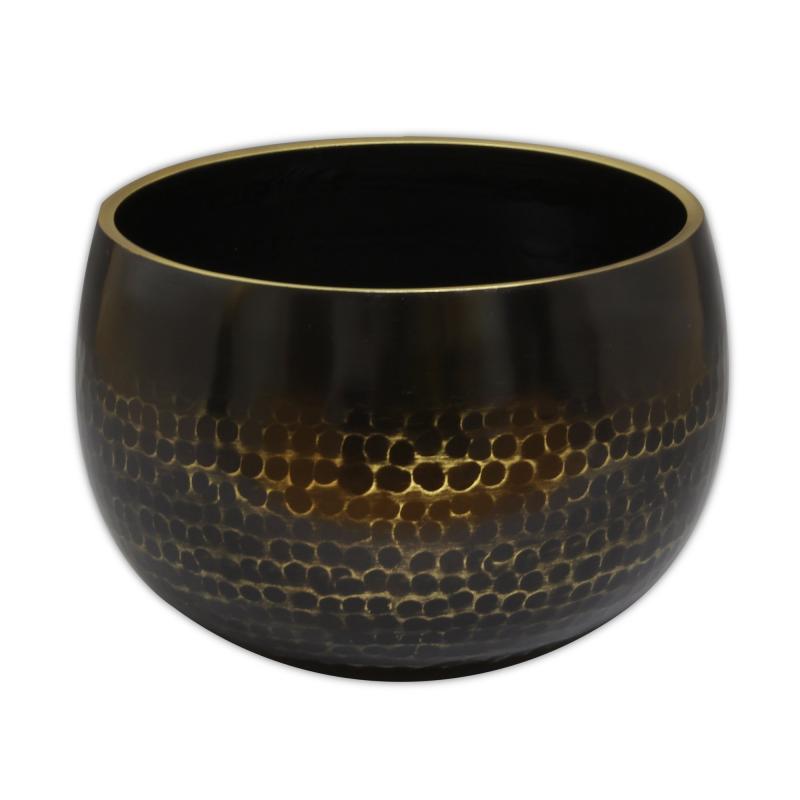 重厚な音色 手打ち 大徳寺 りん 磬子 黒 5寸 直径15cm 仏具